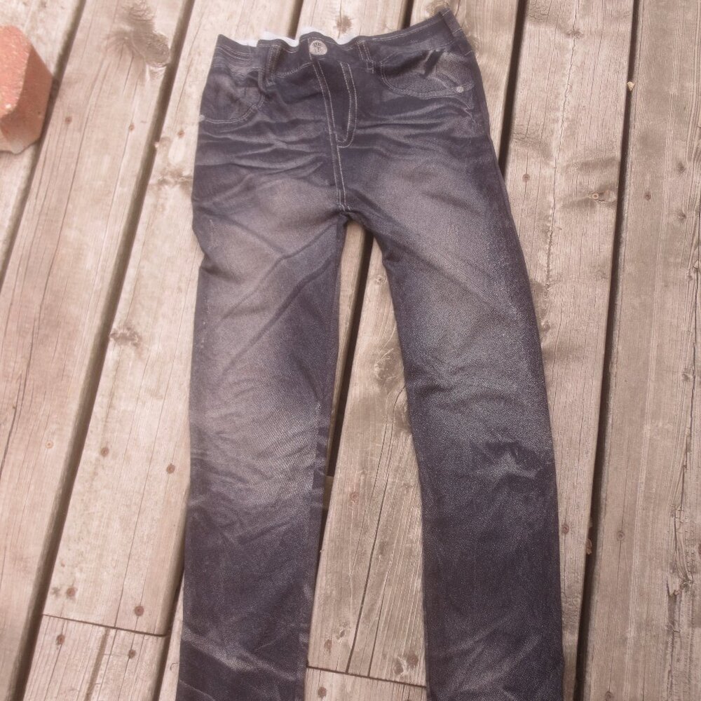 Brand New Realistic Skinny Denim Jeans Design Stretch Tight Leggings - Small